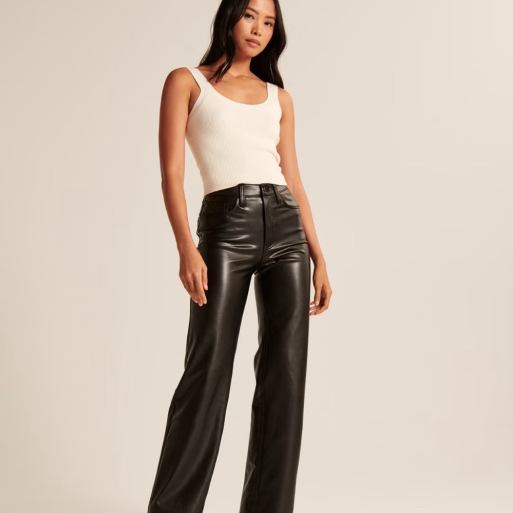 Black Faux Leather Pants - Picture 6 of 6